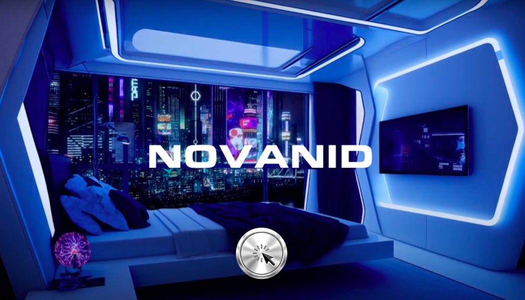 Recepción moderna CON PLACAS DECORATIVAS ALUMINIO DE MARCA NOVANID, minimalista con sofás claros y mostrador blanco.