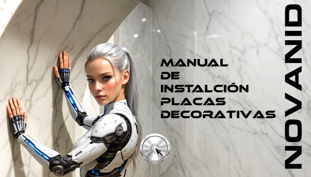 Recepción moderna CON PLACAS DECORATIVAS ALUMINIO DE MARCA NOVANID, minimalista con sofás claros y mostrador blanco.